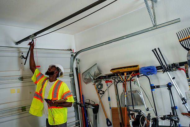 Professional Garage Door Panel Replacement technician working in Riverside, PA